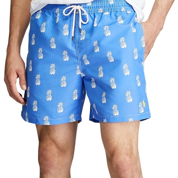 Polo Ralph Lauren Other - Ralph Lauren Swim Trunks board shorts Pineapple Print Blue XL